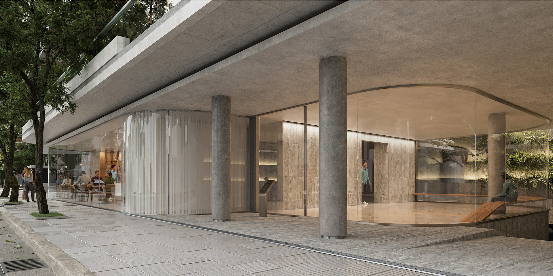 Hall de acceso y local comercial